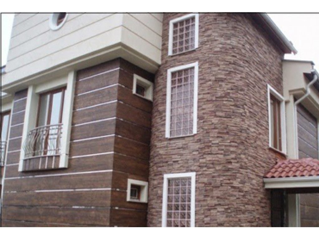 Dış Cephe Ahşap & Taş Görünümlü Panel Uygulamaları